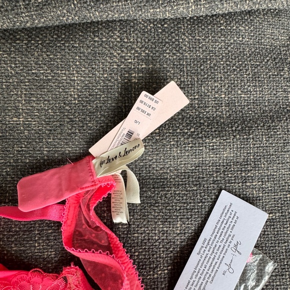 For Love & Lemons/Victoria's Secret Daisy Lace Long Line Bra, Size L, NWT - Picture 5 of 6